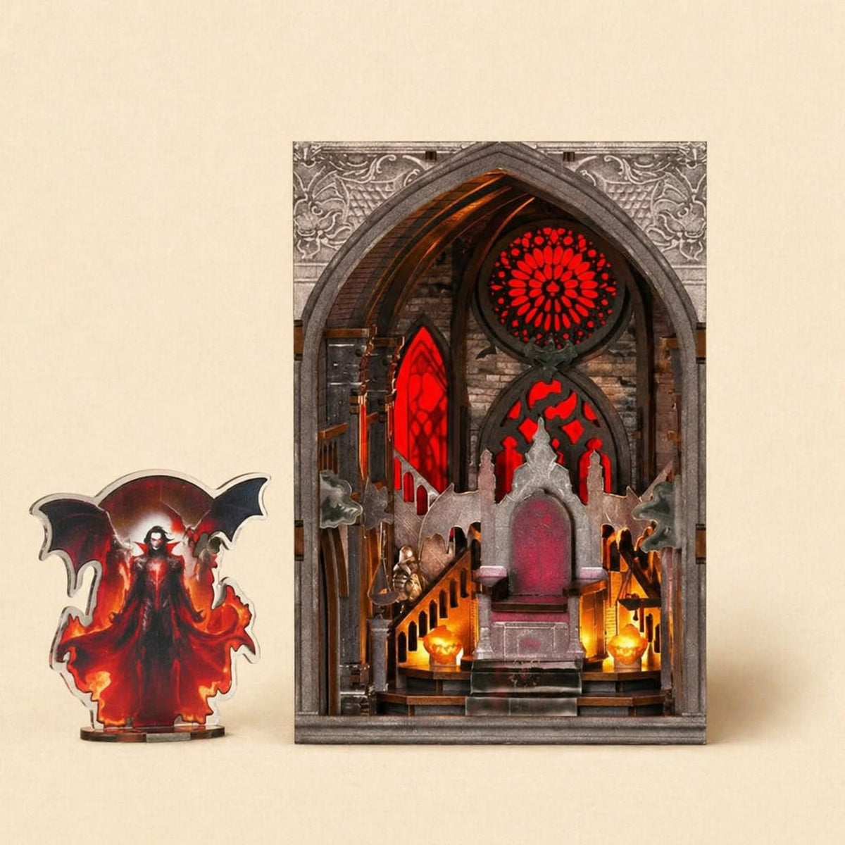 Book Nook - Le Trône de Sang · book nook fantasy · packshot premium · Nookora