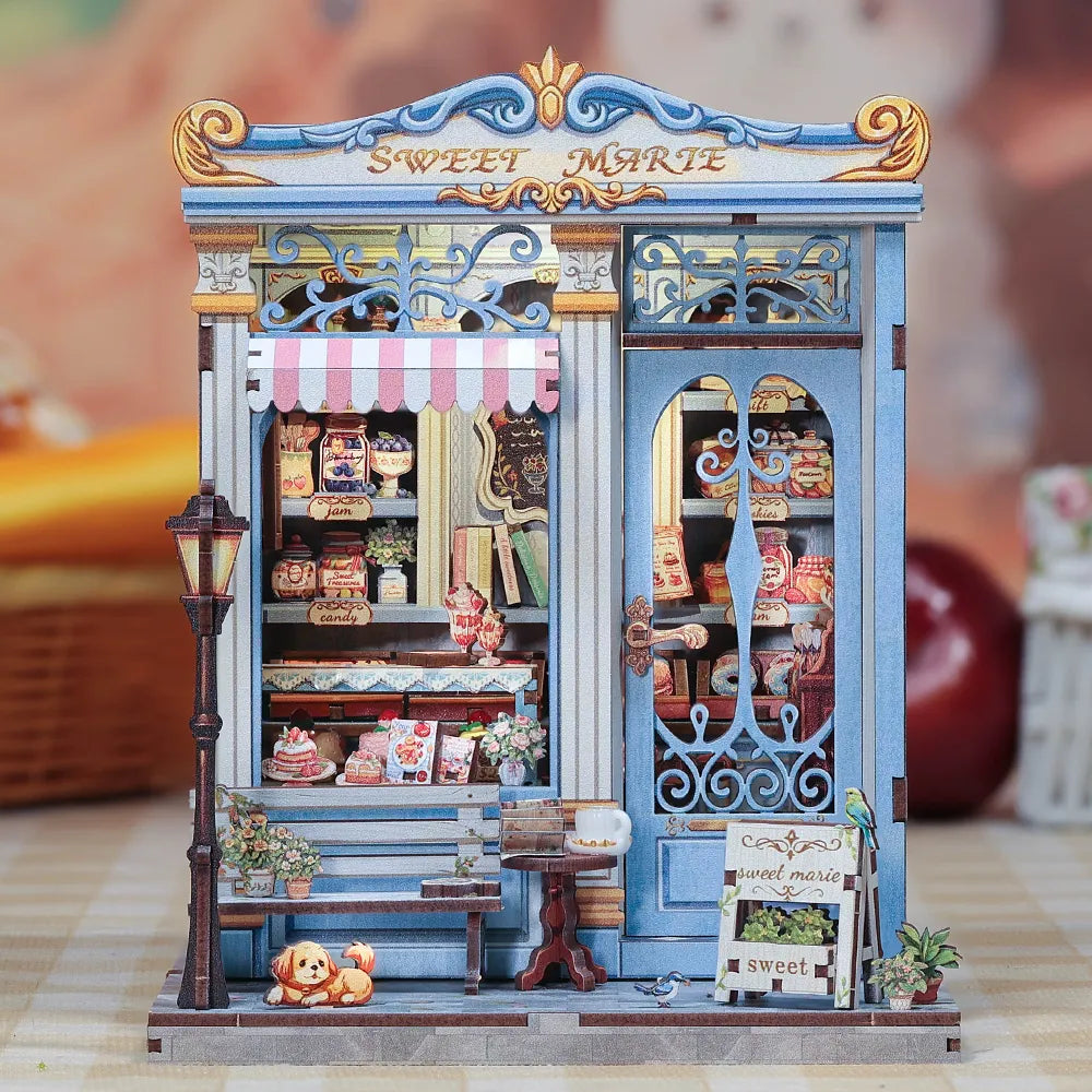 Marie la Douce · maison miniature · book nook amour, animaux miniature à construire · Nookora