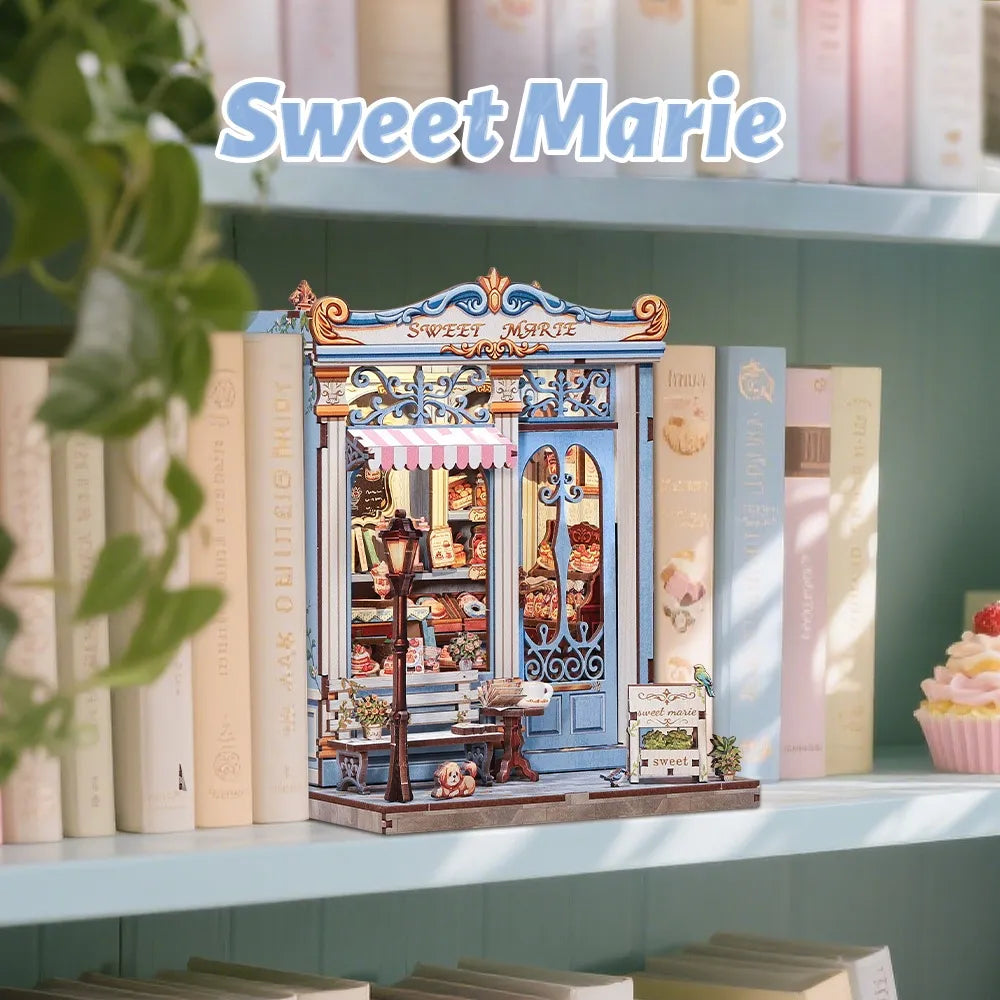 Marie la Douce · maison miniature · kit book nook amour, animaux · Nookora atelier français