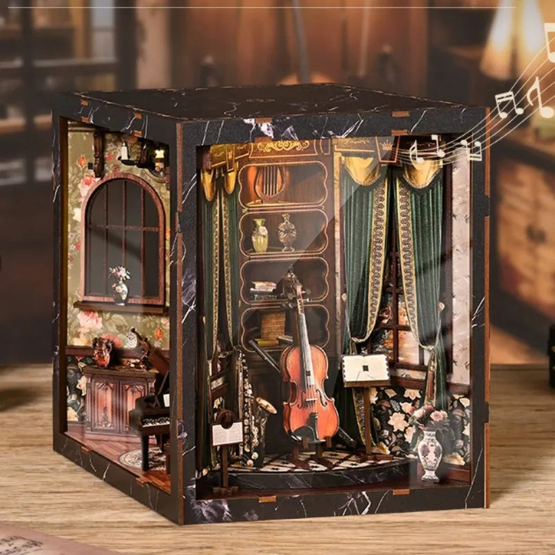 Mélodie d'Europe · kit book nook europe, musique · Nookora atelier français