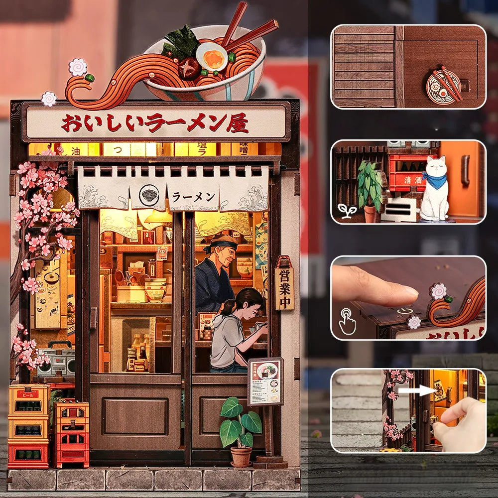 Oishii Kyoto · ruelle gourmande · kit book nook amour, astronomie · Nookora atelier français