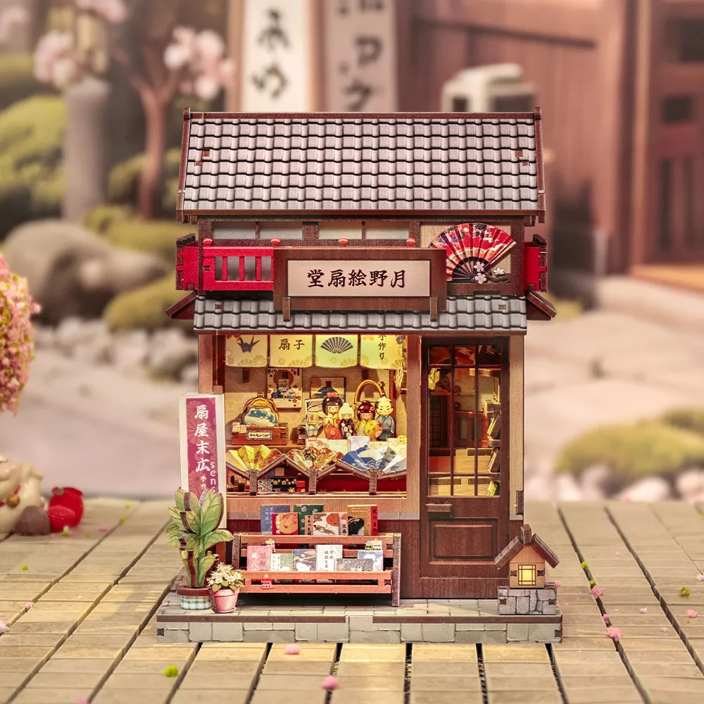 Tsukino Eogi-dou · Pavillon Japonais · book nook amour, animaux miniature à construire · Nookora