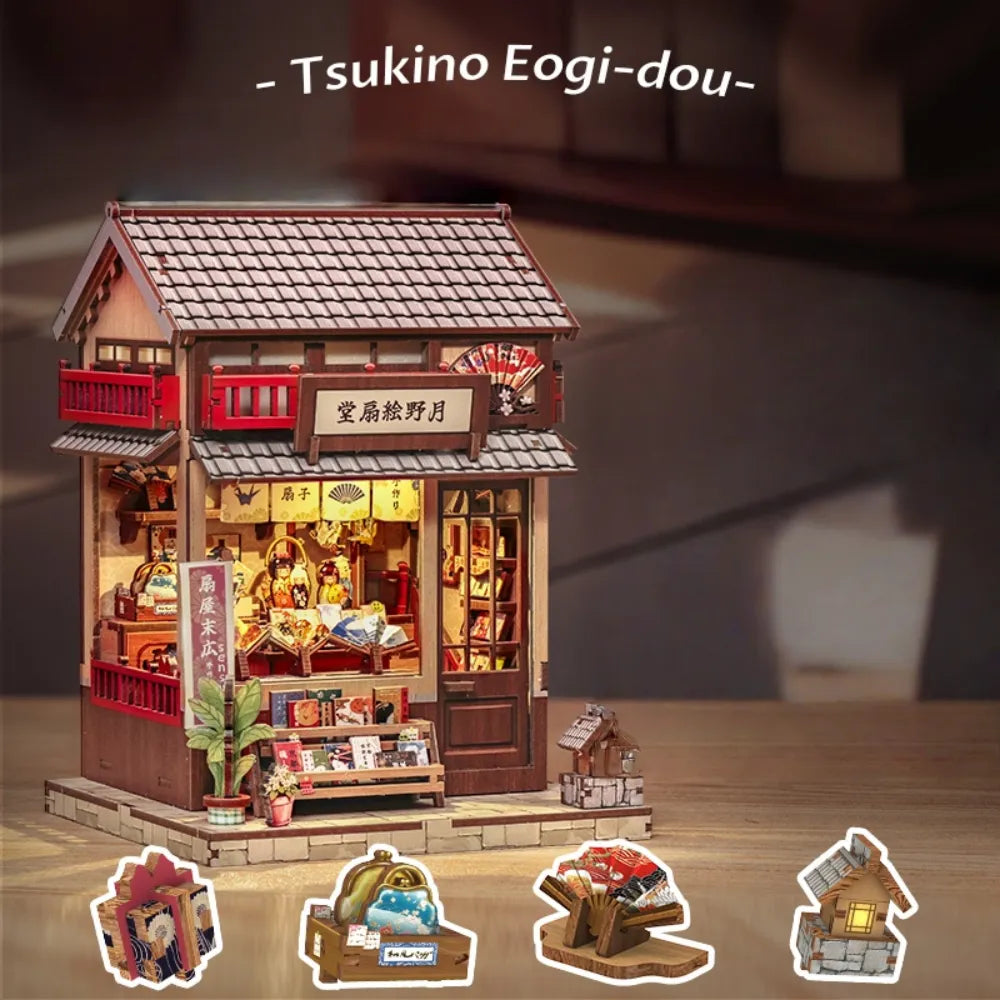 Tsukino Eogi-dou · Pavillon Japonais · kit book nook amour, animaux · Nookora atelier français